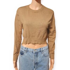 Stradivarius Camel Knit Top